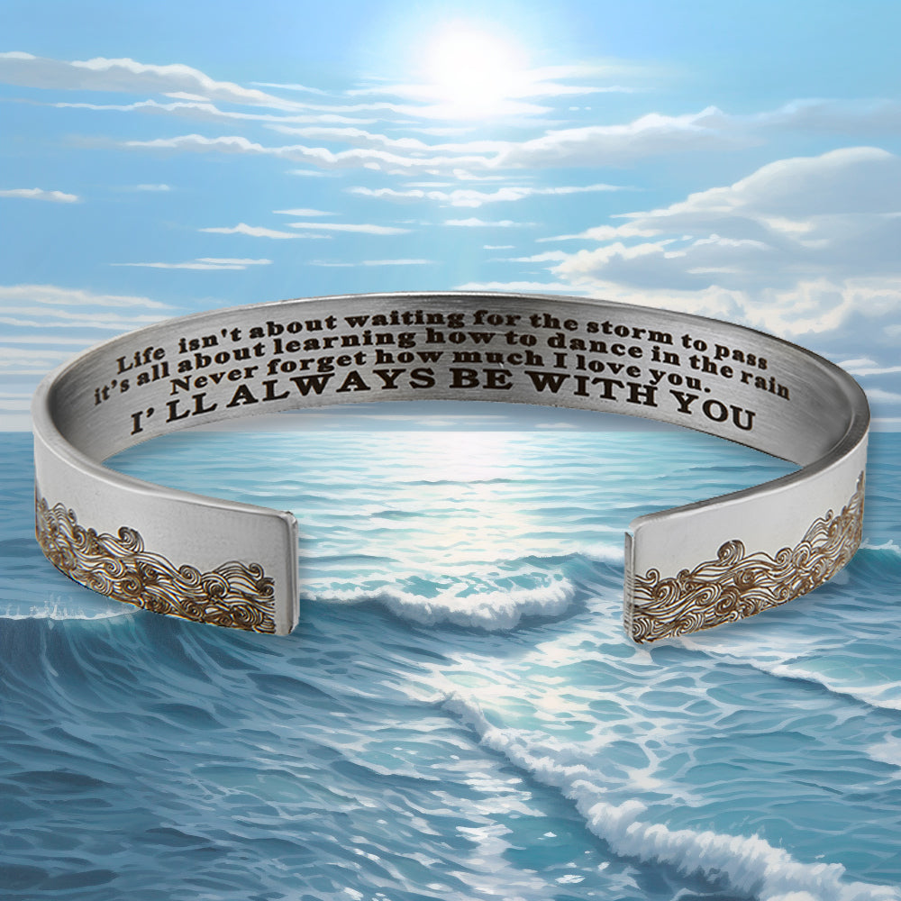 To My Daughter "Embrace The Rain' - Engraved Bracelet Gift Set