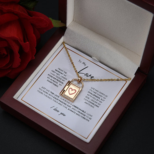 Love Locked Necklace - With Custom Photo & Luxury LED Box