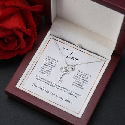 "The Key To My Heart" Necklace with Luxury LED Box