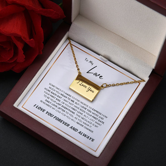 Custom Photo Love Letter Necklace with Luxury LED Box