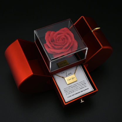 Photo Love Letter Necklace with Forever Rose Box