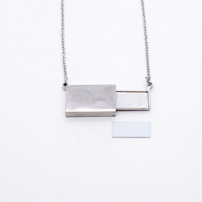 Photo Love Letter Necklace with Forever Rose Box