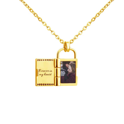 Love Locked Necklace - With Custom Photo & Luxury LED Box