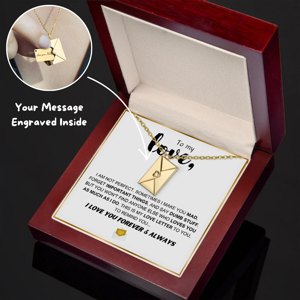 Personalized Love Letter Necklace with Premium LED Box