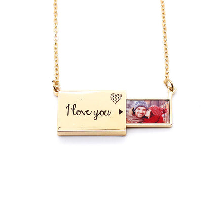 Photo Love Letter Necklace with Forever Rose Box