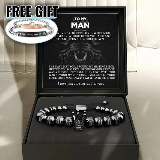 "To My Man" - Crown Bracelet Set [+ FREE GIFT]