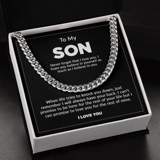 To My Son - "Never Forget" Chain