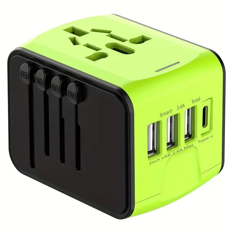 BondCrafts Travel Adapter Green Universal Travel Adapter