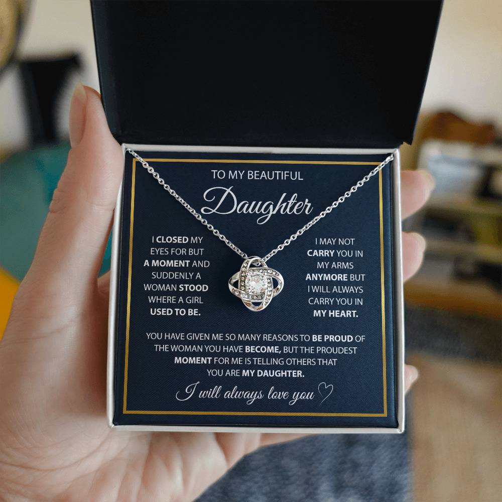 To My Daughter - A Lifetime of Love Necklace Gift Set