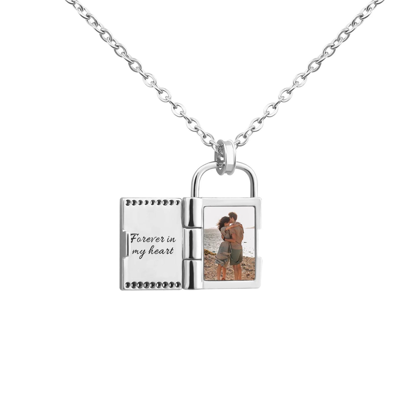 Love Locked Necklace - With Custom Photo & Luxury LED Box